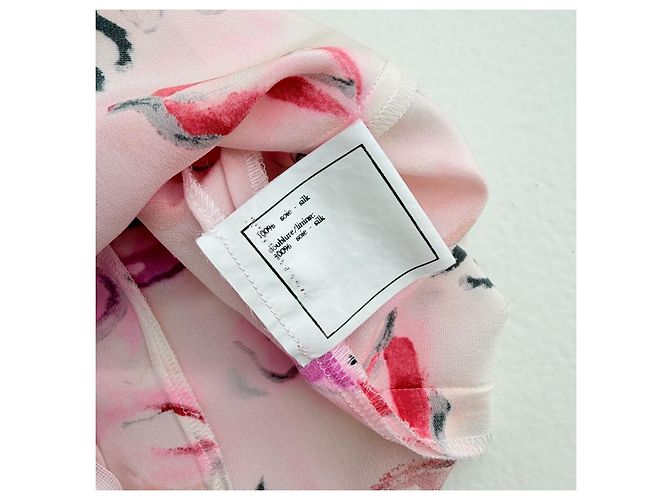 Chanel Silk Dress Pink Lip and Signature Print Multiple colors - view 6