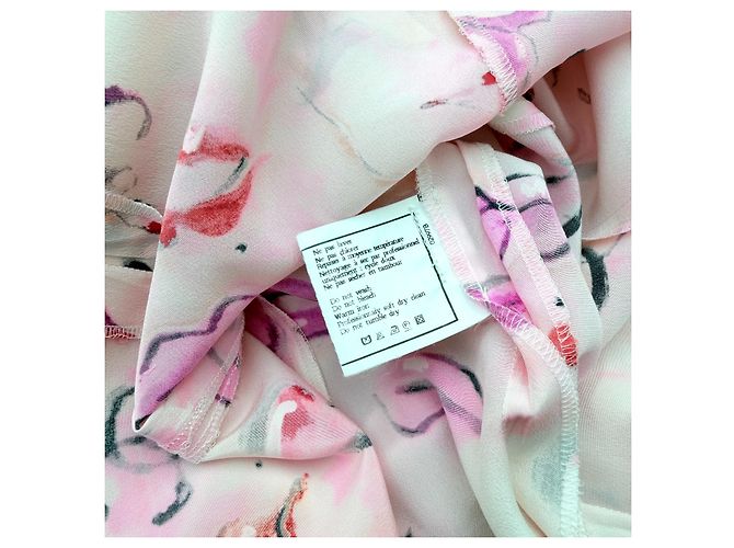 Chanel Silk Dress Pink Lip and Signature Print Multiple colors - view 7