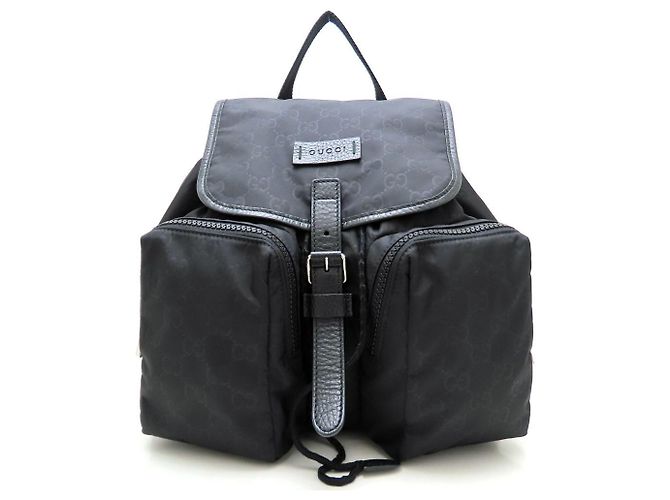 Zaino in Nylon e Pelle Gucci 510343 Nero - vista 2