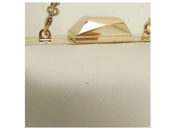 Borsa Clutch Microcloud Jimmy Choo Bianco sporco - vista 11