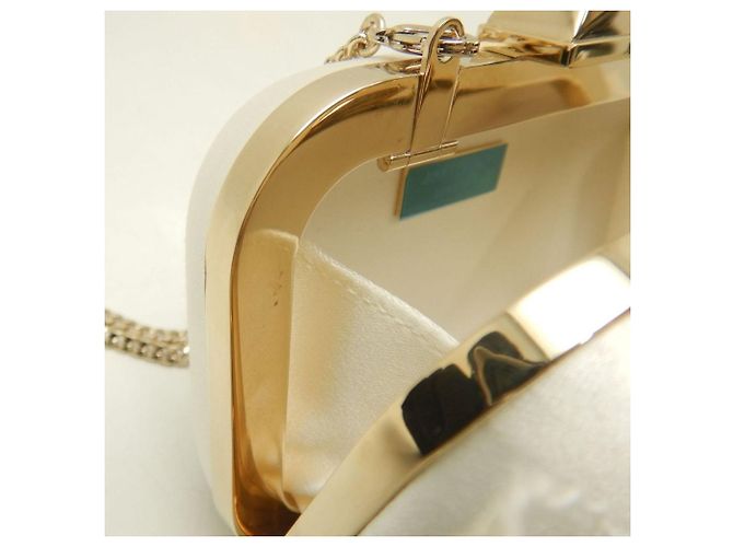 Borsa Clutch Microcloud Jimmy Choo Bianco sporco - vista 17
