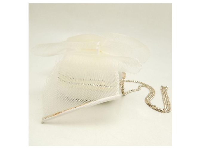 Borsa Clutch Microcloud Jimmy Choo Bianco sporco - vista 7