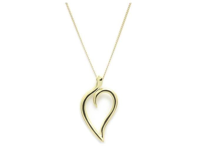 Collar de Corazón de Hoja de Oro Amarillo 18K Tiffany & Co. Dorado - vista 2