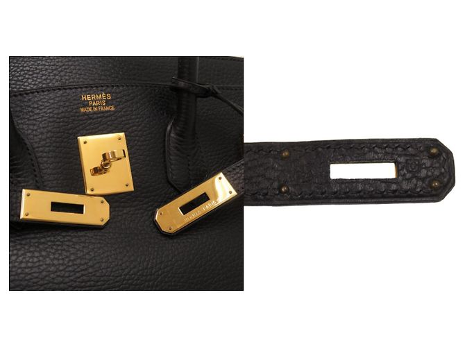 Borsa Hermès Birkin 35 in pelle Ardennes nera Nero - vista 10