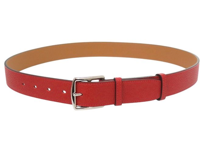 Hermès Hermes Etrivière Leather Belt Silvery Red - view 3