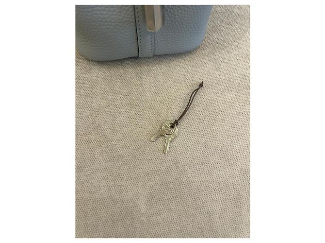 Hermès Picotin Lock 18 in pelle Bleu Glacier con palladio Blu - vista 4