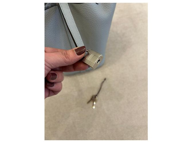 Hermès Picotin Lock 18 in pelle Bleu Glacier con palladio Blu - vista 5