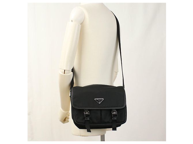 Bolso cruzado negro Prada para hombres - vista 9