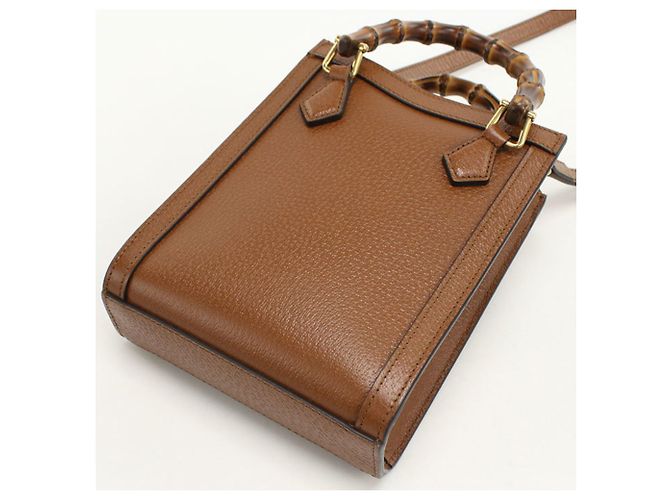 Borsa Tote 2 in 1 GUCCI Diana Marrone - vista 2