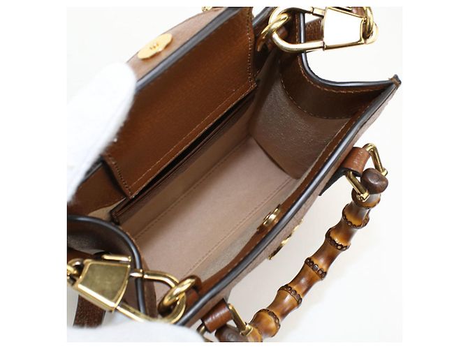 Borsa Tote 2 in 1 GUCCI Diana Marrone - vista 3