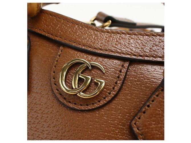 Borsa Tote 2 in 1 GUCCI Diana Marrone - vista 4