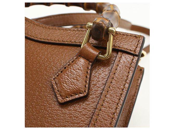 Borsa Tote 2 in 1 GUCCI Diana Marrone - vista 6
