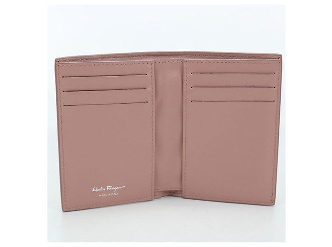 Gancini Billetera bi-fold rosa Salvatore Ferragamo - vista 3