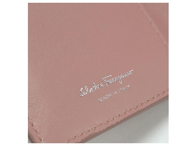 Gancini Billetera bi-fold rosa Salvatore Ferragamo - vista 5