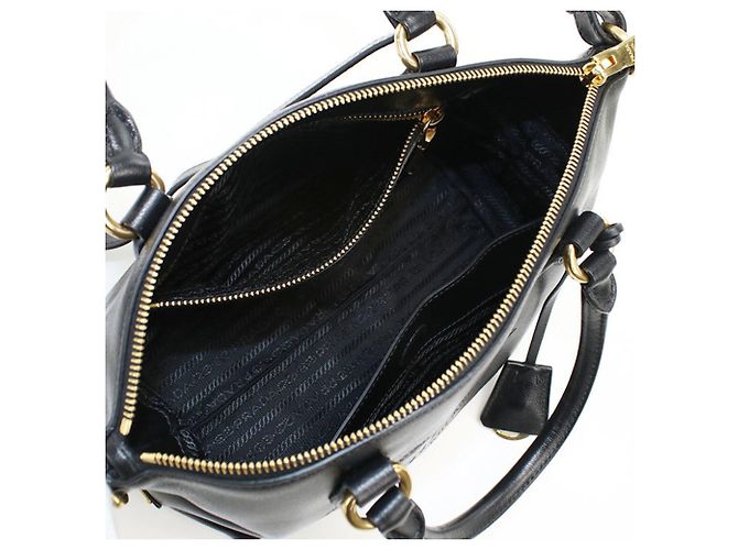 Borsa in pelle nera Prada Nero - vista 3
