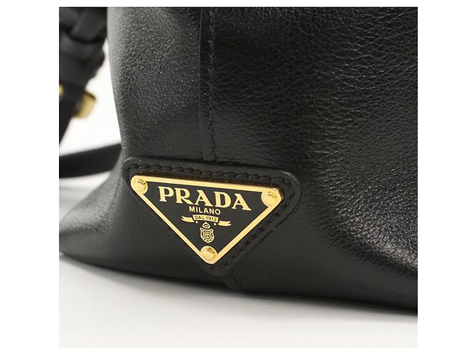 Borsa in pelle nera Prada Nero - vista 4