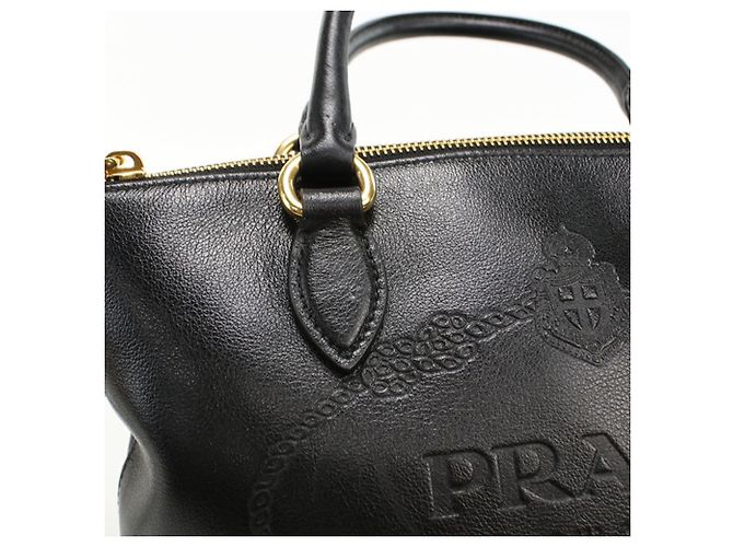 Borsa in pelle nera Prada Nero - vista 5
