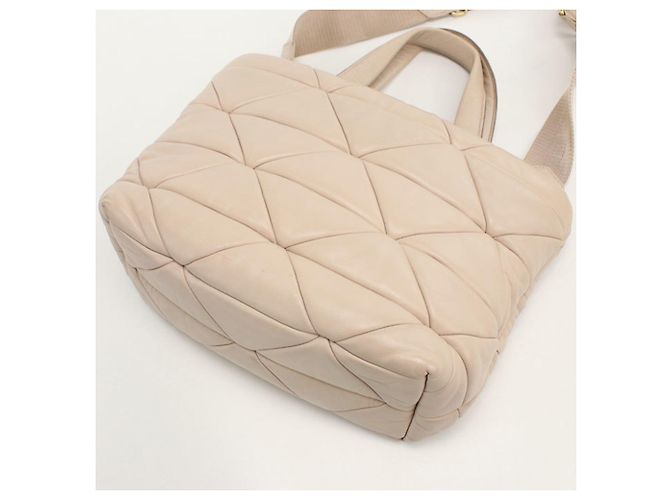 Borsa tote 2 in 1 beige Prada - vista 2