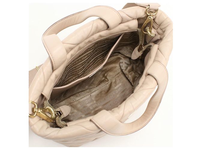Borsa tote 2 in 1 beige Prada - vista 3