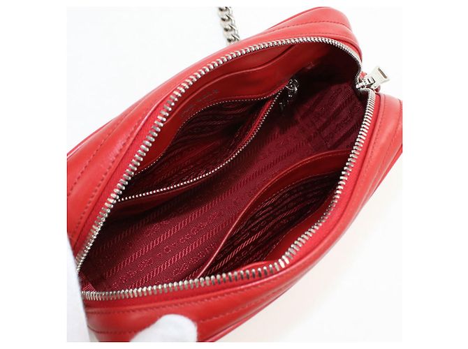 Bolso de hombro de cuero rojo Prada Roja - vista 3