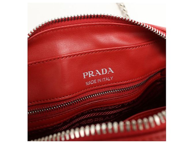 Bolso de hombro de cuero rojo Prada Roja - vista 5