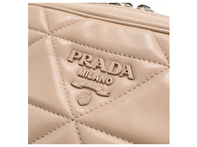 Sac à bandoulière en cuir rose Prada - vue 5