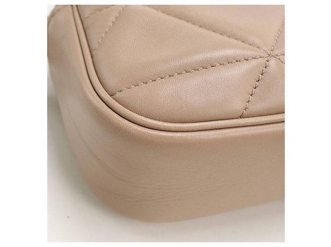 Sac à bandoulière en cuir rose Prada - vue 7