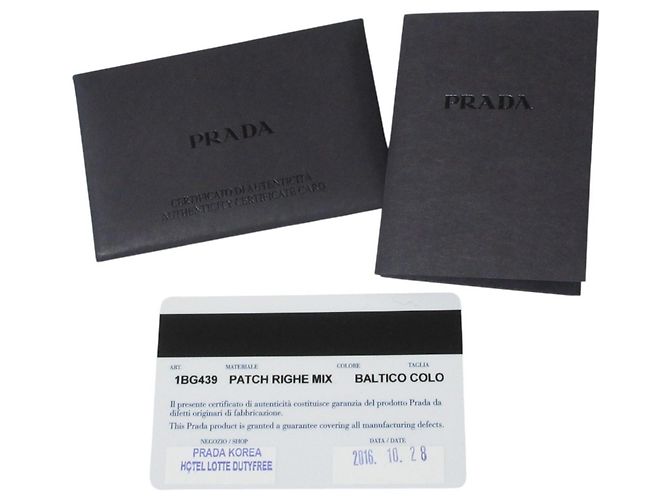 PRADA Mini Bolsa de Mão/Shoulder em Canapa Patchwork Preto Azul marinho - vista 18