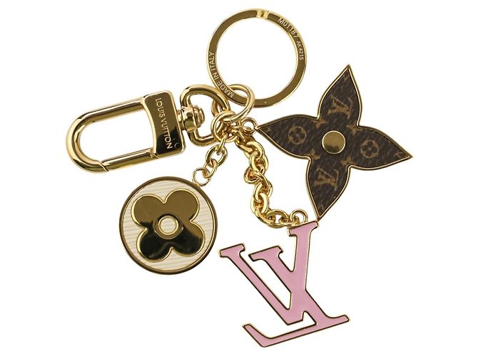 Portachiavi Monogram Spring Street di Louis Vuitton Marrone Rosa D'oro - vista 2