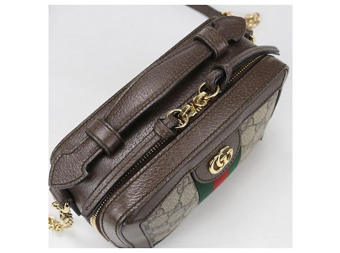Borsa a tracolla Ophidia di GUCCI Marrone - vista 5