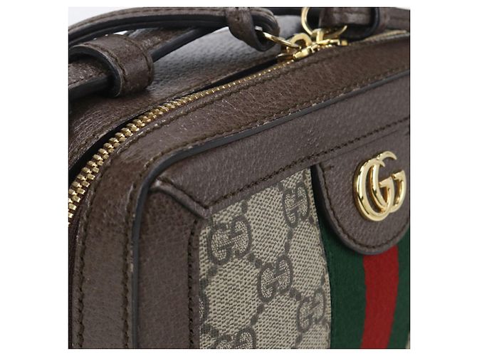 Borsa a tracolla Ophidia di GUCCI Marrone - vista 7