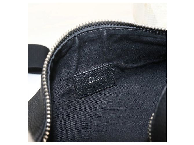 Borsa a spalla in pelle nera Christian Dior Nero - vista 4