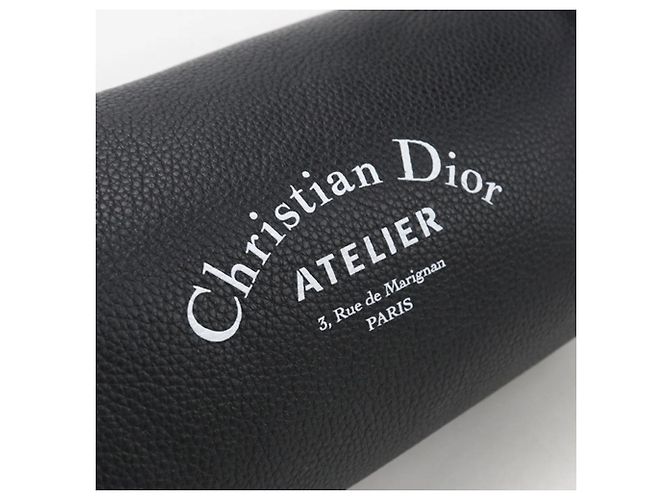 Borsa a spalla in pelle nera Christian Dior Nero - vista 5