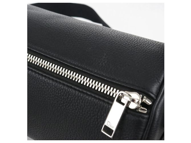Borsa a spalla in pelle nera Christian Dior Nero - vista 7