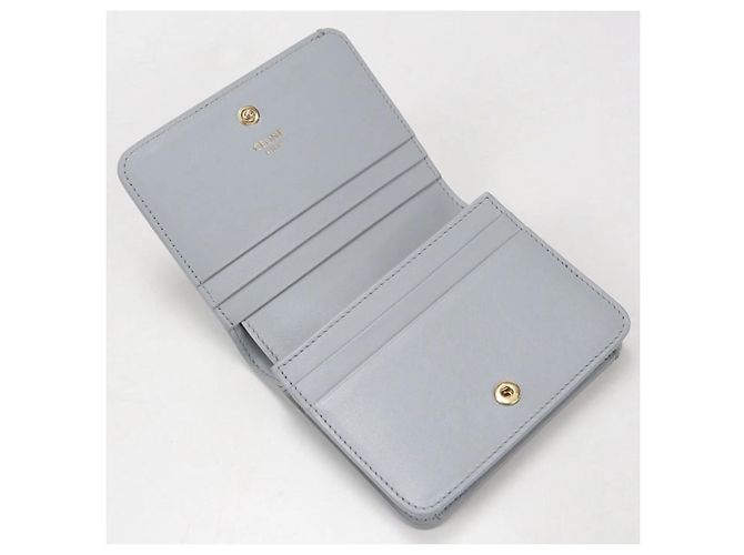 Céline Celine Triomphe Bi-Fold Geldbörse Blau - Ansicht 3