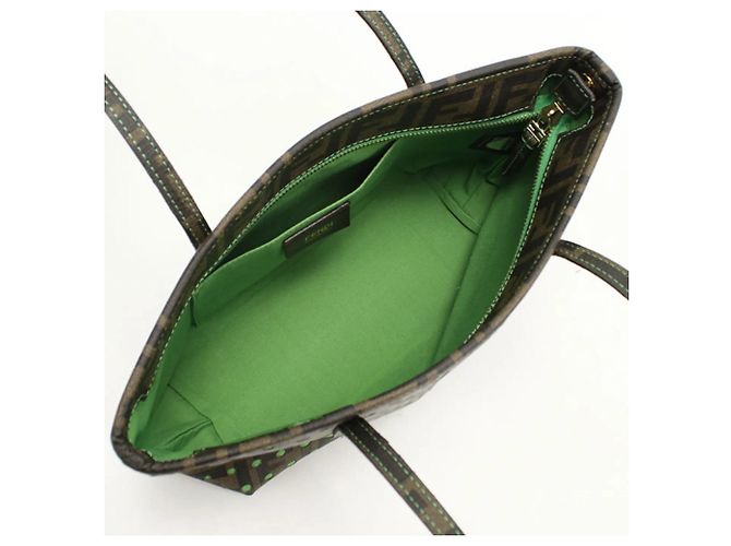 Borsa Tote Zucca Marrone Fendi - vista 3