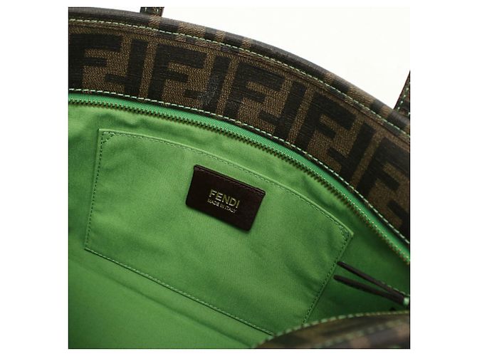 Borsa Tote Zucca Marrone Fendi - vista 8