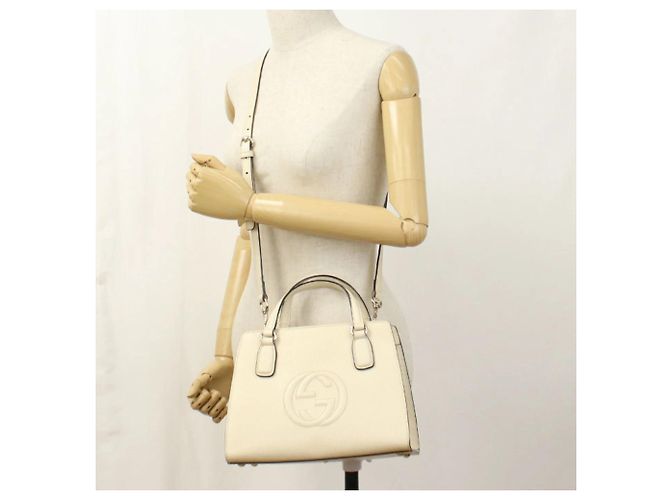 Borsa Gucci Soho avorio Crudo - vista 8