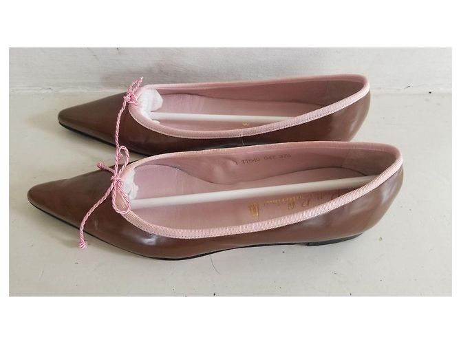 Autre Marque Sandali Brat Camel con bordo rosa e fiocco Marrone - vista 3