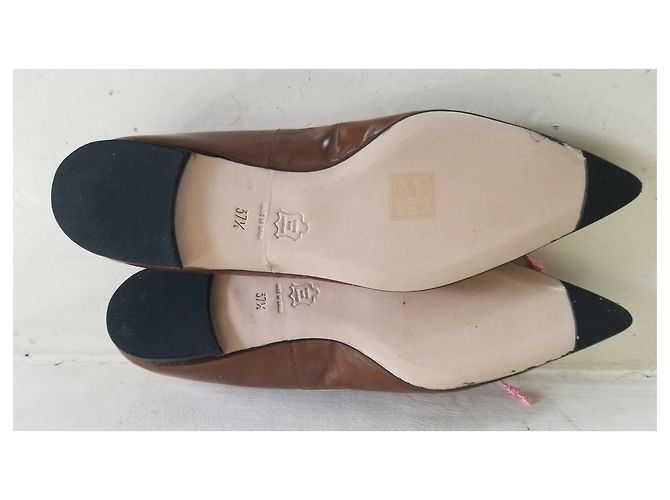 Autre Marque Sandali Brat Camel con bordo rosa e fiocco Marrone - vista 4