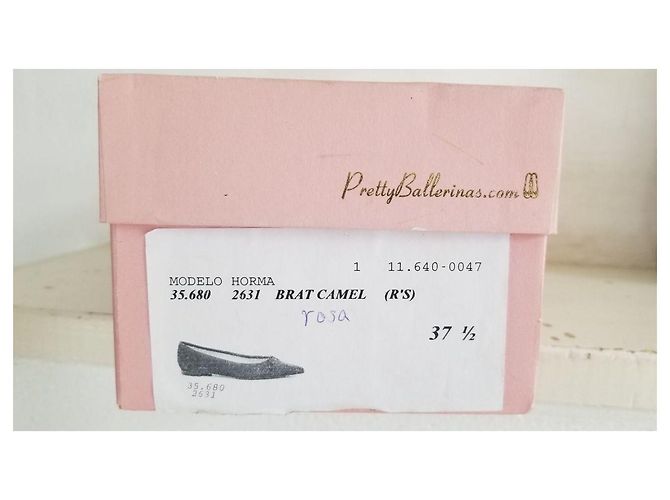 Autre Marque Sandali Brat Camel con bordo rosa e fiocco Marrone - vista 5