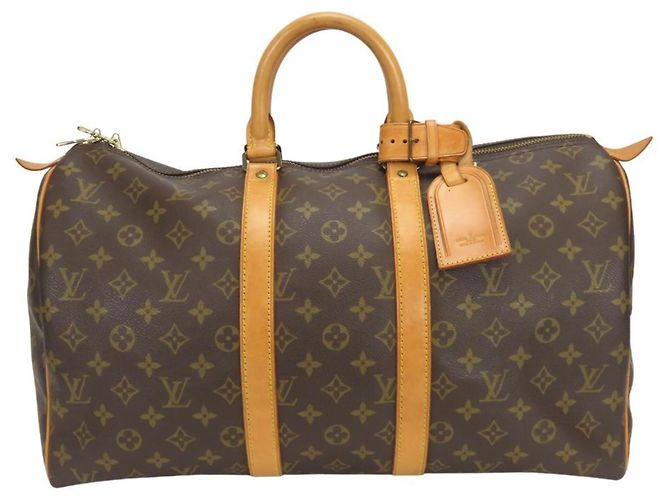 Bolso Boston Keepall 45 Monograma Louis Vuitton Castaño - vista 2