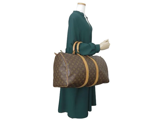Bolso Boston Keepall 45 Monograma Louis Vuitton Castaño - vista 24