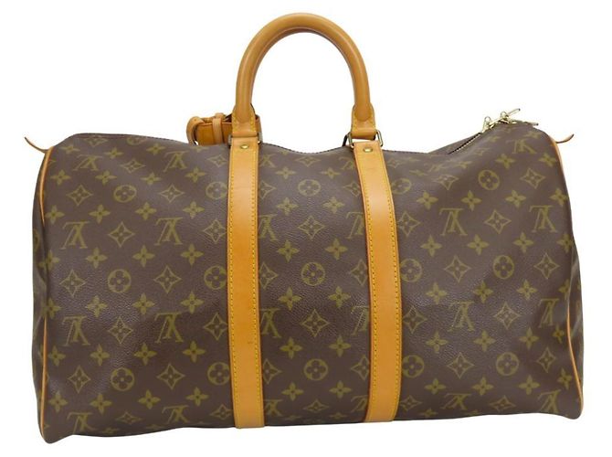 Bolso Boston Keepall 45 Monograma Louis Vuitton Castaño - vista 4