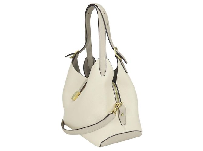 Kate Spade Farbblock Lederhandtasche Grau Roh - Ansicht 3