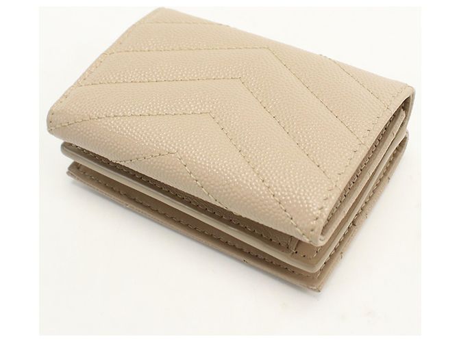 Billetera plegable SAINT LAURENT Beige - vista 2