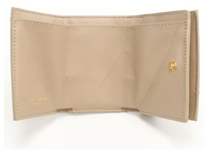 Billetera plegable SAINT LAURENT Beige - vista 3