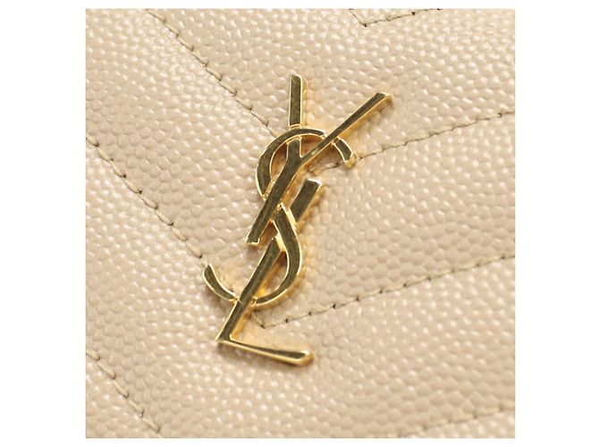 Billetera plegable SAINT LAURENT Beige - vista 4