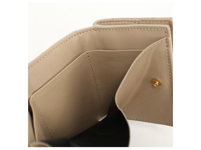 Billetera plegable SAINT LAURENT Beige - vista 8