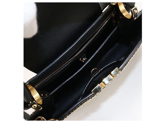 Louis Vuitton Capucines PM Handtasche Schwarz - Ansicht 3